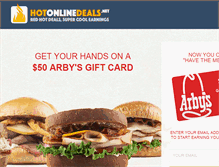 Tablet Screenshot of hotonlinedeals.net